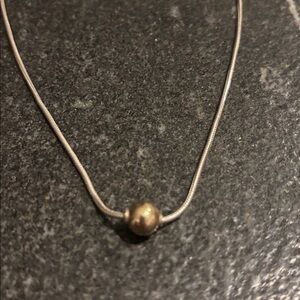 Authentic 925 silver /14K ball Cape Cod necklace